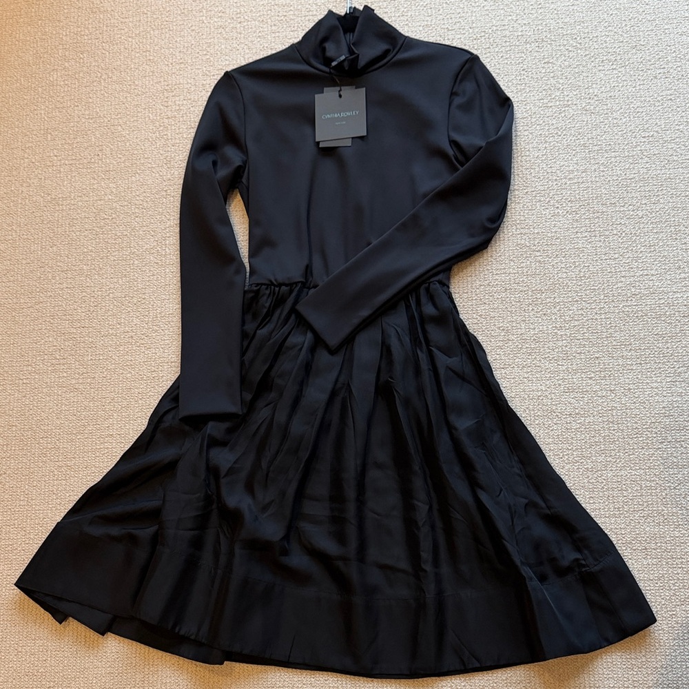 Cynthia Rowley Elegant Black Long Sleeve Dress